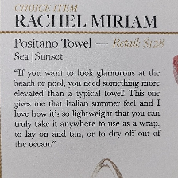 RACHEL MIRIAM - Positano Turkish Beach/Pool Towel -Peach- New-Curator‎ C26 - Picture 5 of 6